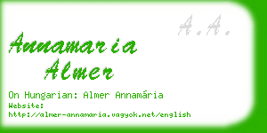 annamaria almer business card