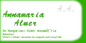 annamaria almer business card
